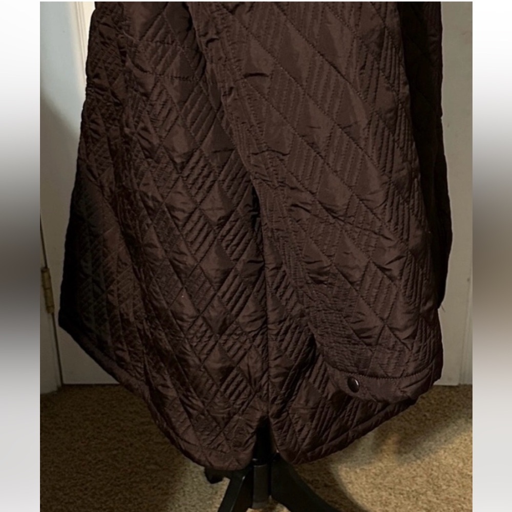 NWT Avenue Womens Jacket 26/28 Quilted Coat Dark Rich Brown Lightweight yet Warm - Picture 5 of 11